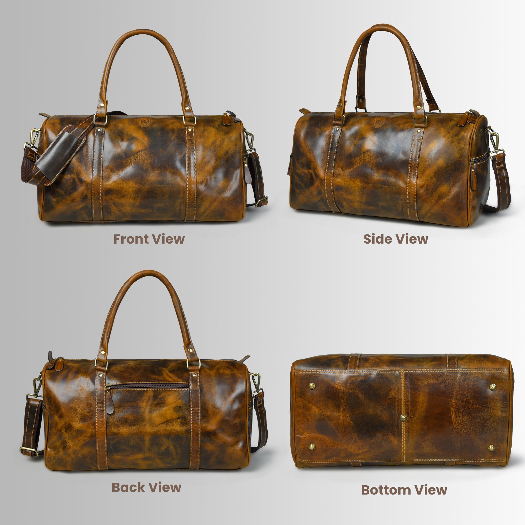 Voyager Vintage Leather Duffel Bag